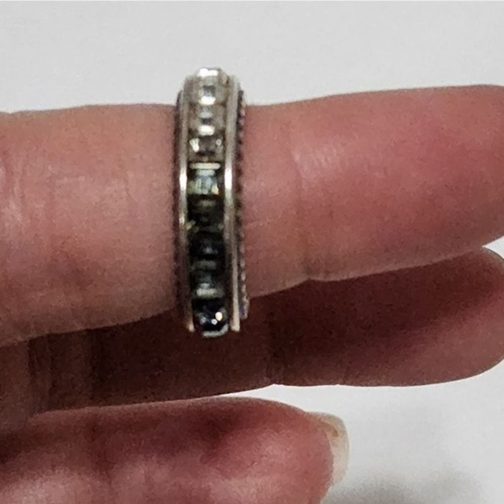 Brighton black Spectrum crystal ring size 7‎